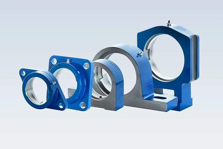 Bowman Arvis steel-mounted self-lube bearing housing